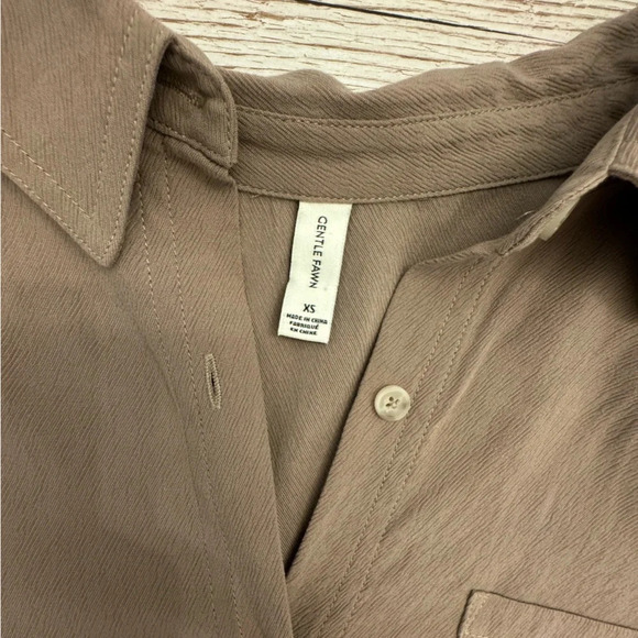 Gentle Fawn Tenille Button Down Collar Shirt in Porcini XS - Picture 12 of 13